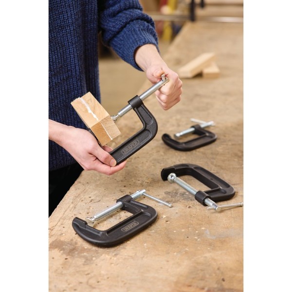 Draper Heavy Duty G-Clamp Set (4 Piece) (18992) Draper Heavy Duty G-Clamp Set (4 Piece) (18992)