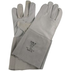 SWP Grey Goatskin with 6" Split Leather Cuff TIG Gauntlet