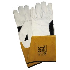SWP Gold Premium Goatskin Leather Split Cuff TIG Gauntlet - Size 10