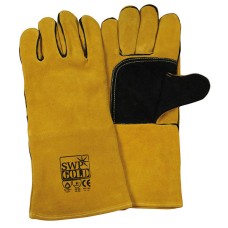 SWP Gold Premium Split Leather MIG Gauntlet - Size 10