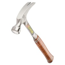 Draper Estwing E16S Straight Claw Hammer with Leather Grip - 16oz/448g