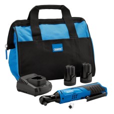 Draper 12V Ratchet Kit - 2 x 1.5Ah Batteries, 1 x Fast Charger, 1 x Tool Bag