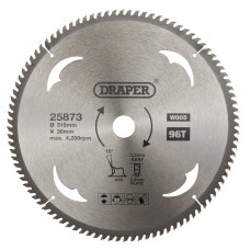 Draper TCT Circular Saw Blade for Wood 315 x 30mm (96T)