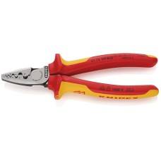 Draper Knipex 97 78 180 SB VDE Insulated Crimping Pliers for End Sleeves - 180mm