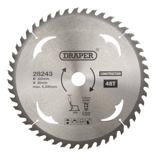 Draper TCT Construction Circular Saw Blade 305 x 30mm (48T) Draper TCT Construction Circular Saw Blade 305 x 30mm (48T)