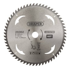 Draper TCT Construction Circular Saw Blade 305 x 30mm (60T)