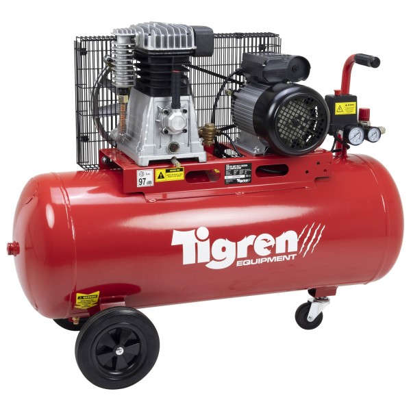 TIGREN 100ltr 3hp Belt-Driven Compressor (04396S) TIGREN 100ltr 3hp Belt-Driven Compressor (04396S)