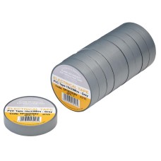 Draper Grey PVC Electrical Insulation Tape - 19mm x 33m (Pack of 10) Draper Grey PVC Electrical Insulation Tape - 19mm x 33m (Pack of 10)