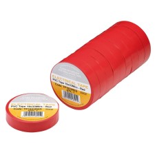 Draper Red PVC Electrical Insulation Tape - 19mm x 33m (Pack of 10)