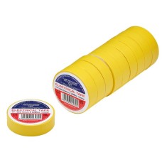 Draper Yellow PVC Electrical Insulation Tape - 19mm x 20m (Pack of 10)