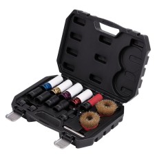 Draper Wheel Nut Socket and Nut and Bolt Extractor Set, 1/2" Sq. Dr. - 6-Point (16 Piece)