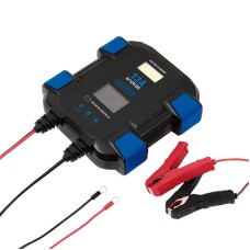 Draper 12A 6/12V Smart Battery Charger with Light