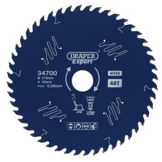 Draper EXPERT TCT Circular Saw Blade for Wood with PTFE Coating 216 x 30mm (48T)