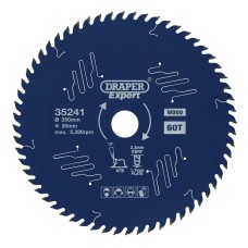  Draper EXPERT TCT Circular Saw Blade for Wood with PTFE Coating 250 x 30mm (60T)