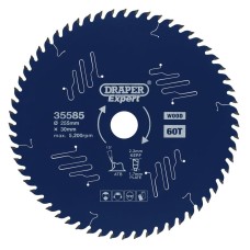 Draper EXPERT TCT Circular Saw Blade for Wood with PTFE Coating 255 x 30mm (60T)