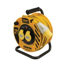 Defender E86455 110V Heavy Duty Industrial Cable Reel, 25m (35821)