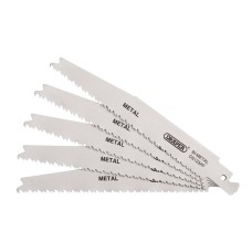 Draper Bi-Metal Reciprocating Saw Blades for Metal Cutting 150mm 8-14tpi (Pack of 5)
