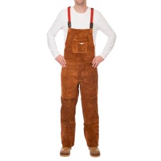 SWP Weldas Lava Brown Class 2 Leather Trousers & Braces - Large