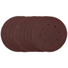 Draper 125mm Sanding Discs Hook & Loop - 80 Grit (Pack of 10)