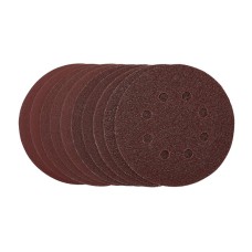 Draper 125mm Sanding Discs Hook & Loop - Assorted Grit (Pack of 10)