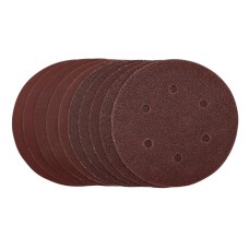 Draper 150mm Sanding Discs Hook & Loop - Assorted Grit (Pack of 10)