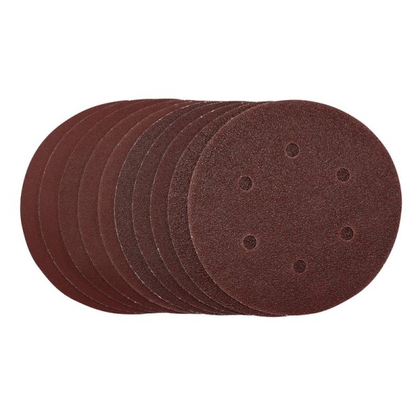 Draper 150mm Sanding Discs Hook & Loop - Assorted Grit (Pack of 10) Draper 150mm Sanding Discs Hook & Loop - Assorted Grit (Pack of 10)