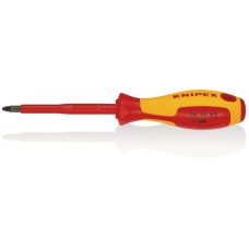 Draper Knipex 98 25 02 VDE Insulated Pozidriv® Screwdriver - PZ2 x 100mm