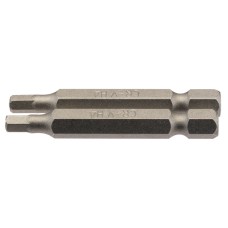 Draper 4mm 1/4" Hex Hexagonal Insert Bit 50mm Long X 2