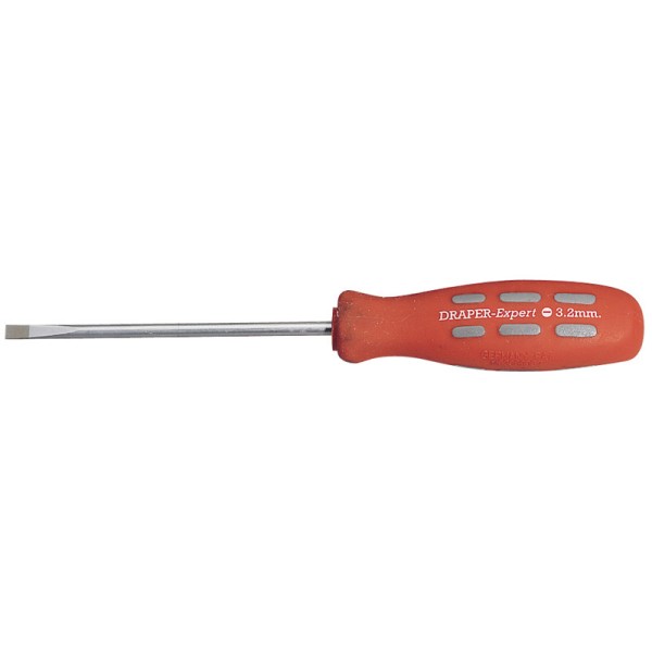Draper EXPERT 100mm X 3.2mm Plain Slot Parallel Tip Mechanics Screwdriver (Sold Loose) Draper EXPERT 100mm X 3.2mm Plain Slot Parallel Tip Mechanics Screwdriver (Sold Loose)