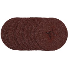 Draper 115mm Fibre Sanding Discs - 24 Grit (Pack of 10)