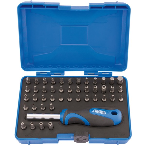 Draper Security Screwdriver Bit And Driver Set (45 Piece) Draper Security Screwdriver Bit And Driver Set (45 Piece)