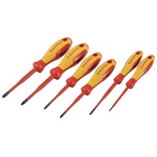 Draper Knipex 00 20 12 VO4 VDE Insulated Slotted/Phillips®/Pozidriv® Screwdriver Set (6 Piece)