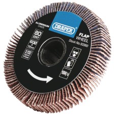 Draper 80 Grit Aluminium Oxide Flap Wheel (10 X 60mm)