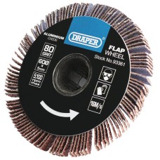 Draper 80 Grit Aluminium Oxide Flap Wheel (5 X 60mm)