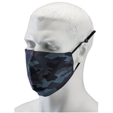 Draper Fabric Reusable Face Masks, Blue Camo, (Pack Of 2)