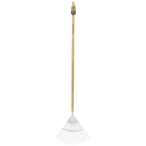 Draper Stainless Steel Lawn Rake with Ash Handle Draper Stainless Steel Lawn Rake with Ash Handle