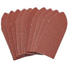 Draper Pack of Ten 120 Grit Hook and Loop Aluminium Oxide Sanding Sheets (32 x 92mm)