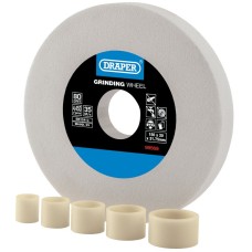 Draper White Aluminium Oxide Bench Grinding Wheel 80g (150mm X 20mm)