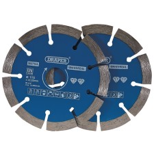 Draper Segmented Diamond Blade Twin Pack (115mm)