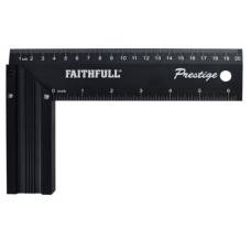Faithfull Prestige Try Square Black Aluminium 200mm