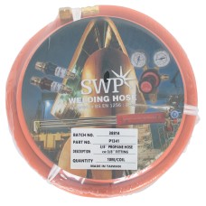 SWP Fitted Propane Welding Hose - 6mm / 5m / 1/4"