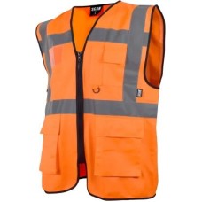Hi-Vis Utility Waistcoat Orange - M (41in)