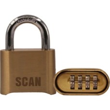 Scan Brass Combination Padlock 50mm