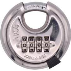 Scan Stainless Steel Disk Type Combination Padlock 70mm