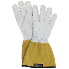 SWP Ejendals Tegera White & Yellow Goatskin TIG Welding Gauntlet - Size 10