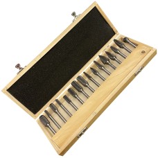 Super Quality Premium 16 Piece Rotary Burr Set in Wooden Box