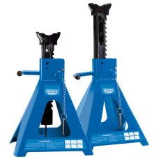 Draper EXPERT Pair of Pneumatic Rise Ratcheting Axle Stands (10 Tonne)