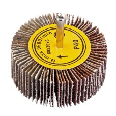 Draper 80mm x 30mm Abrasive Flap Wheel (40 Grit)