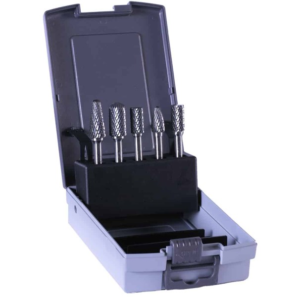 Euroboor 5 Piece Carbide Rotary Burrs Set Euroboor 5 Piece Carbide Rotary Burrs Set