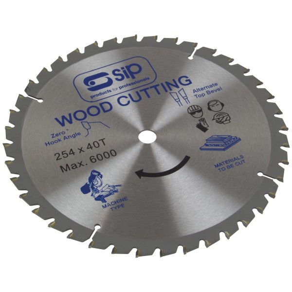 SIP 254mm x 16mm TCT 40T Circular Saw Blade SIP 254mm x 16mm TCT 40T Circular Saw Blade